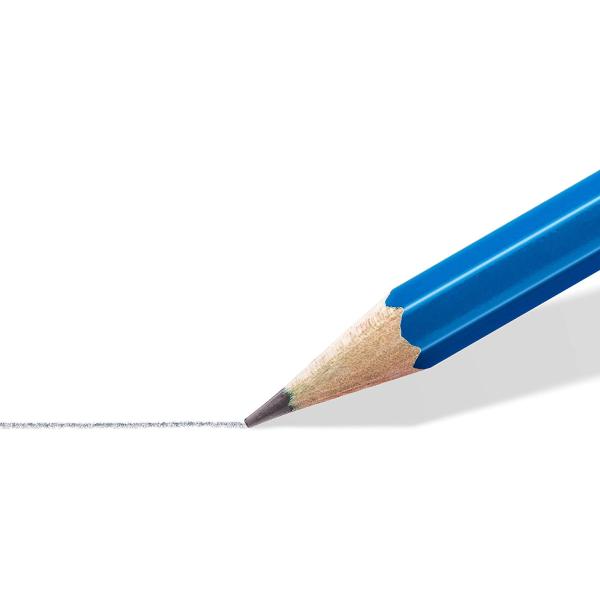 قلم رصاص مارس ستدلر علبه معدنيه تحتوي علي 12 قلم درجات مختلفه